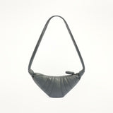 Lambskin Small Croissant Bag in Asphalt
