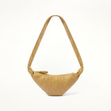 Lambskin Small Croissant Bag in Dune