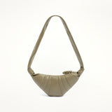 Lambskin Small Croissant Bag in Dark Sage