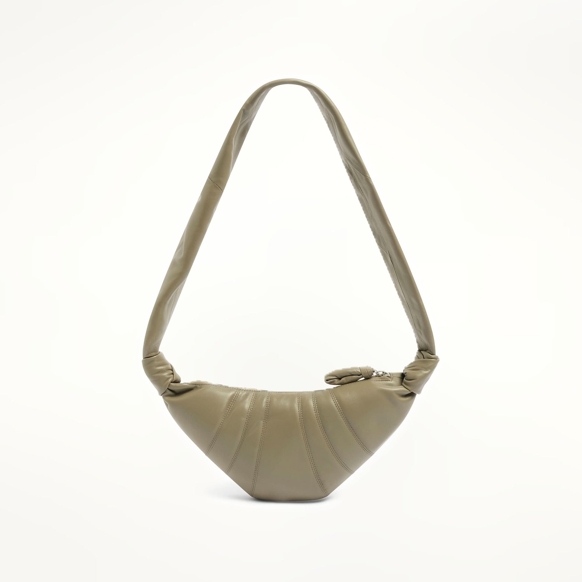 Lambskin Small Croissant Bag in Dark Sage