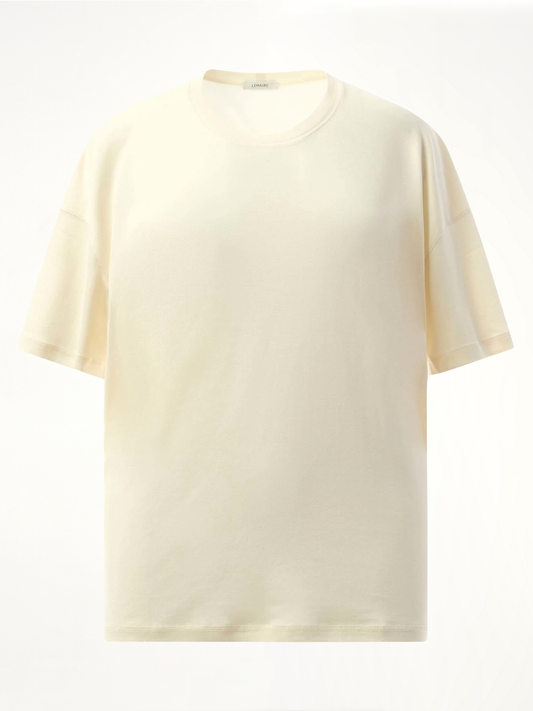 Rib T-Shirt in Light Cream