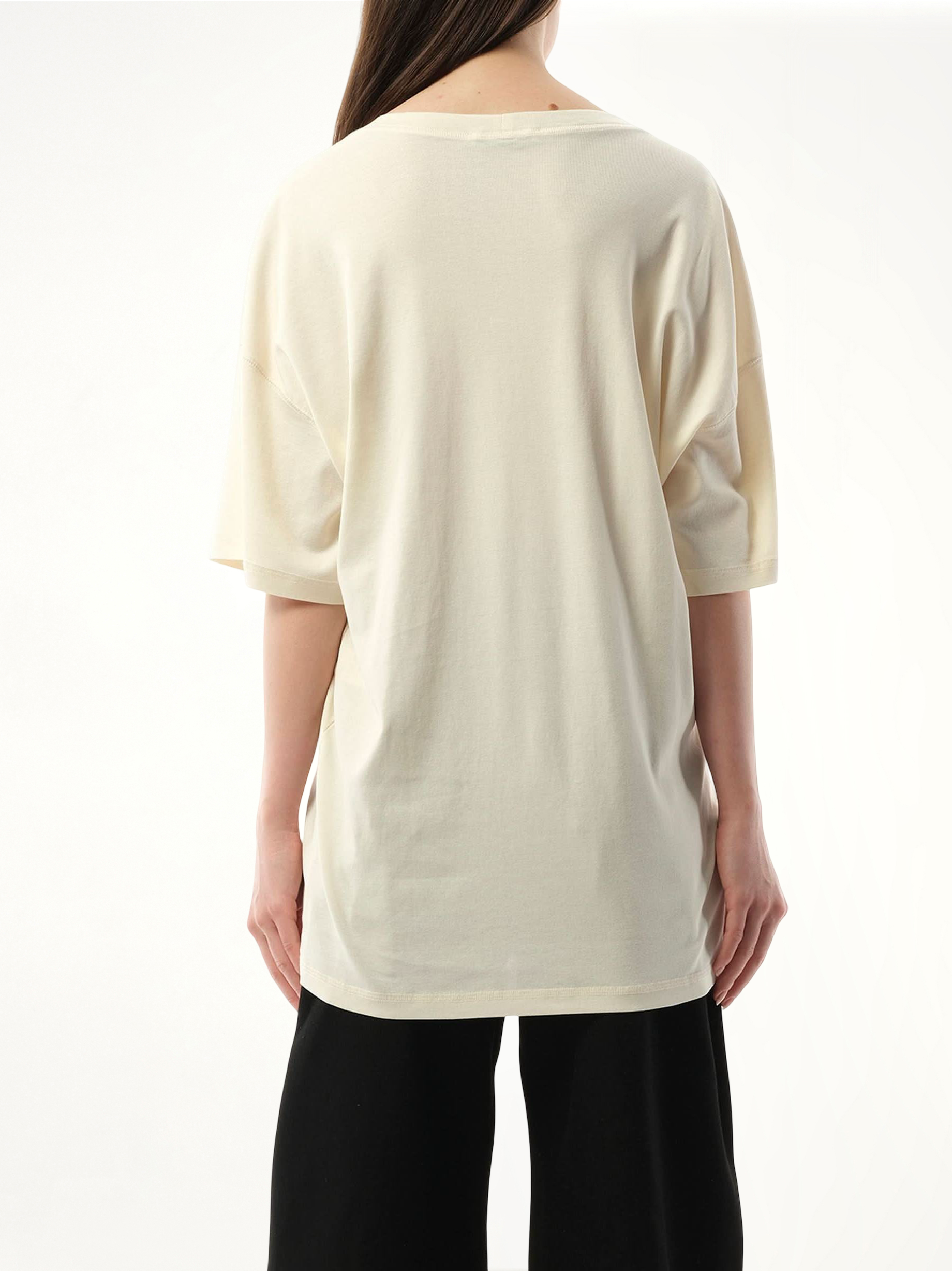 リブTシャツ ライトクリーム
