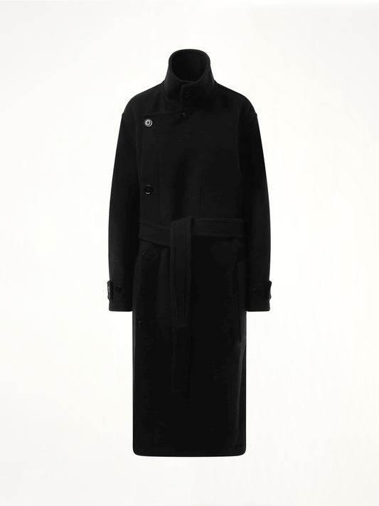 Wrap Coat in Black