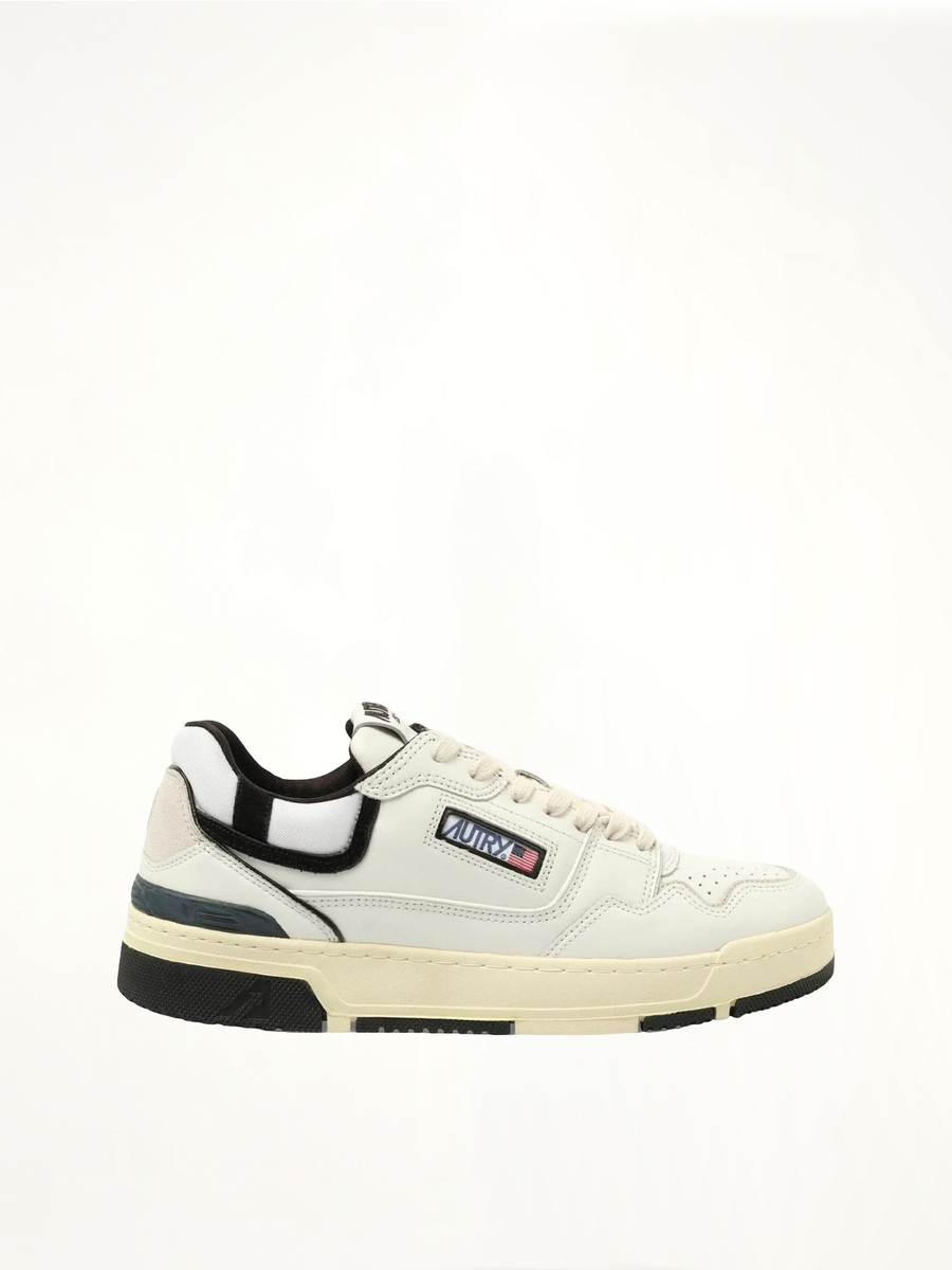 CLC Low Sneakers in White/Black Side View | AUTRY
