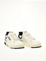 CLC Low Sneakers in White/Black Front View | AUTRY