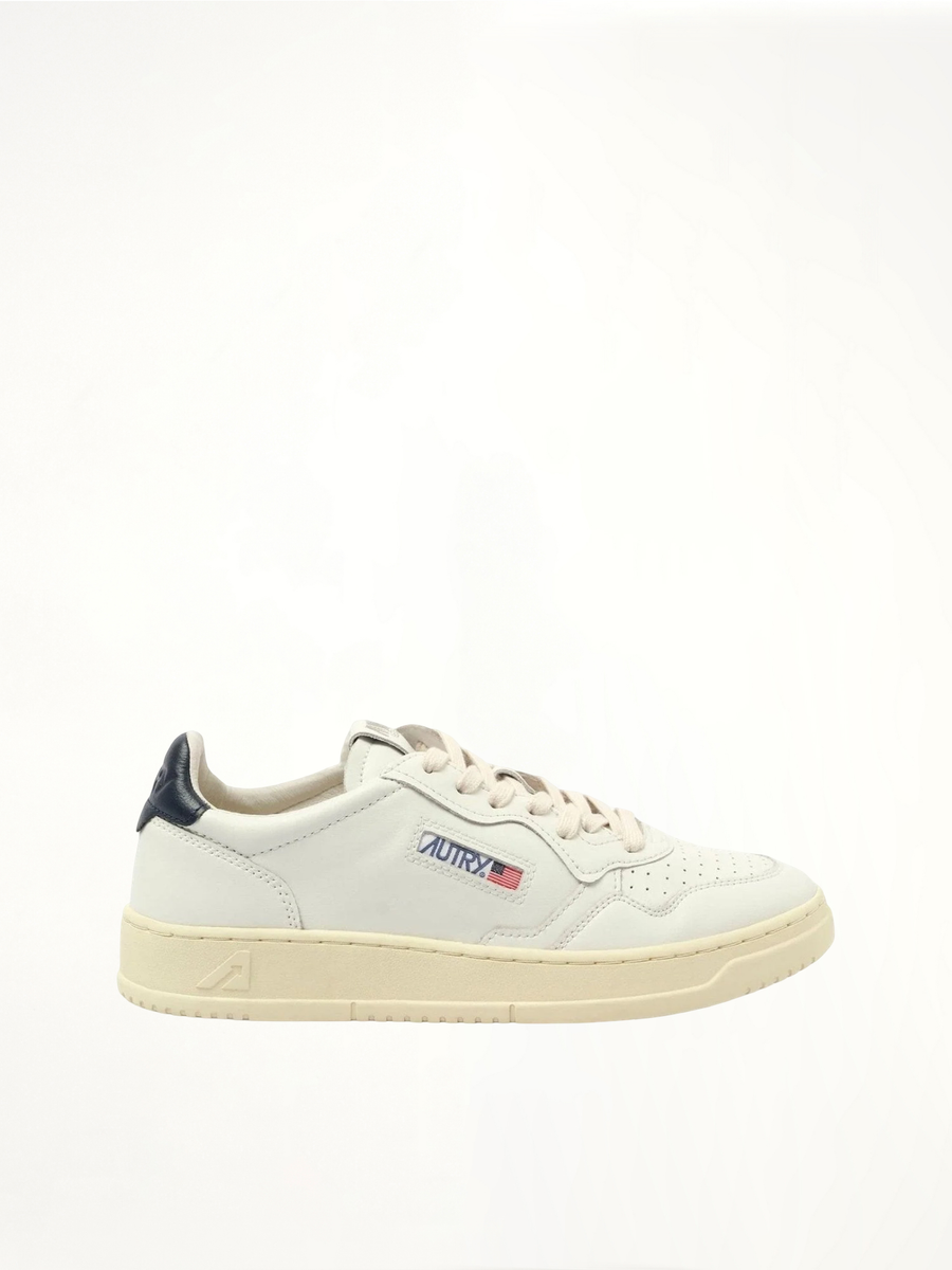 Medalist Low Sneakers in White/Space Side View | AUTRY