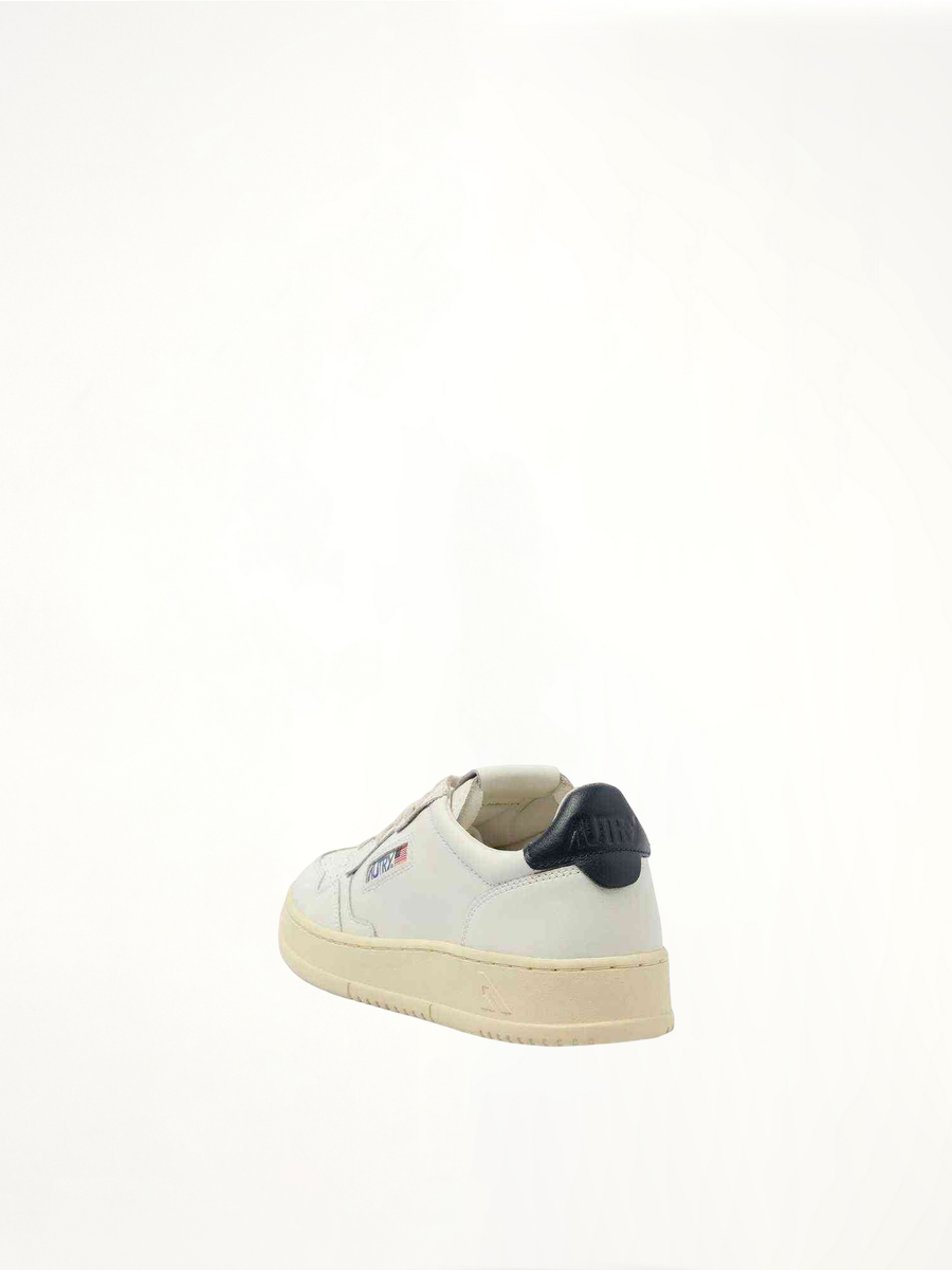 Medalist Low Sneakers in White/Space Back View | AUTRY