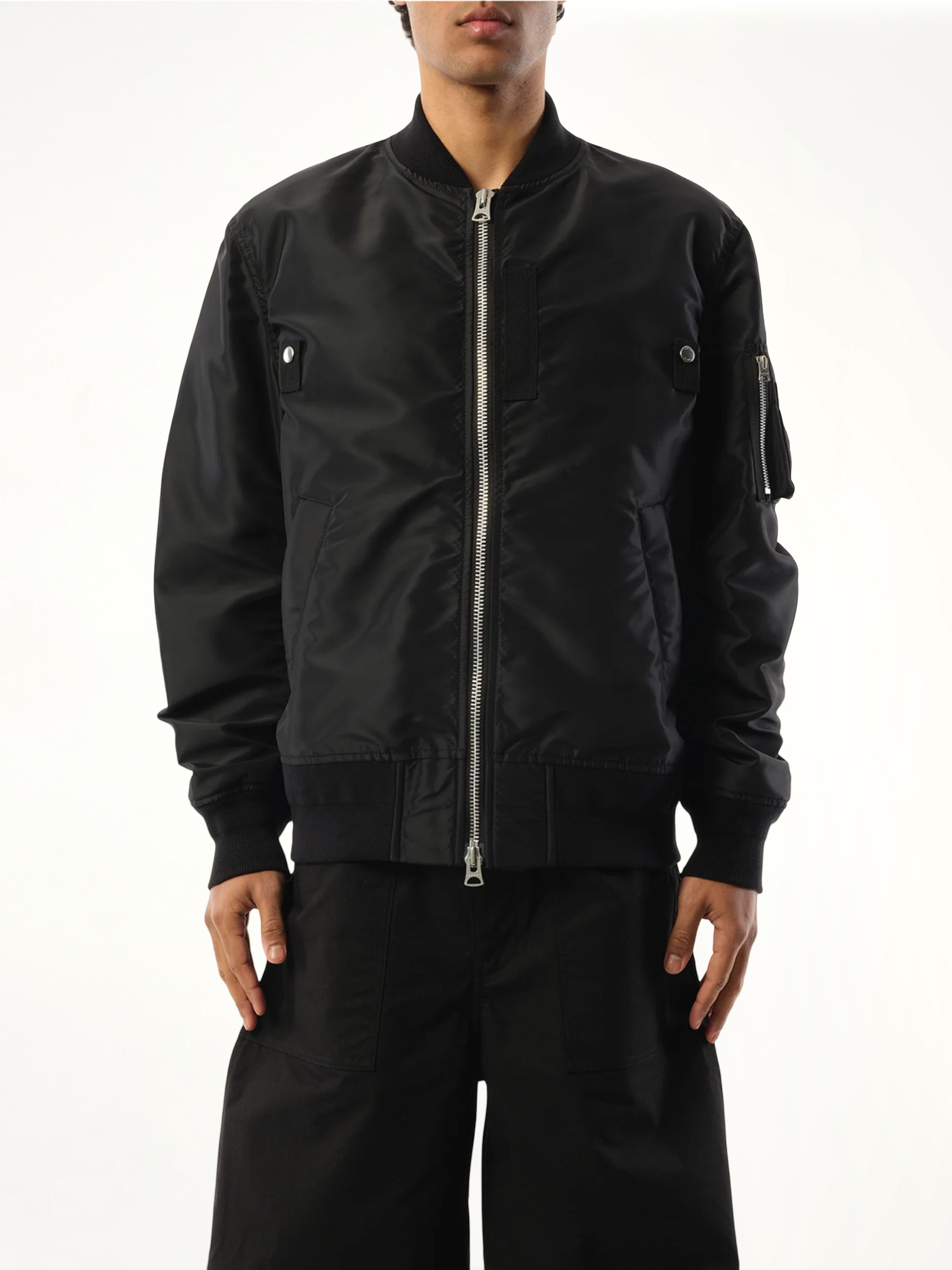 Nylon Twill Jacket in Black
