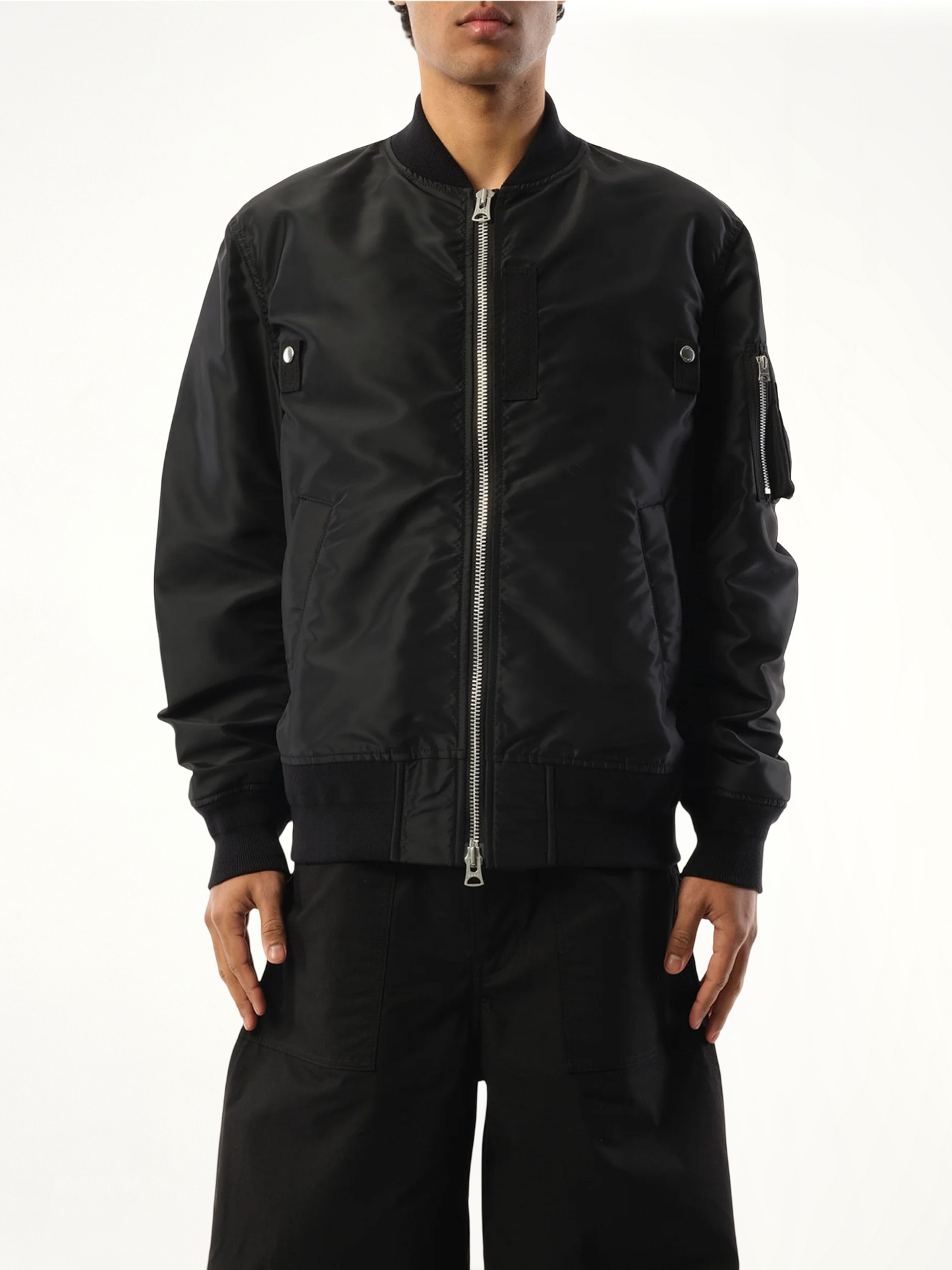 Nylon Twill Jacket in Black