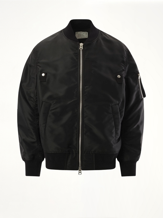 Nylon Twill Jacket in Black