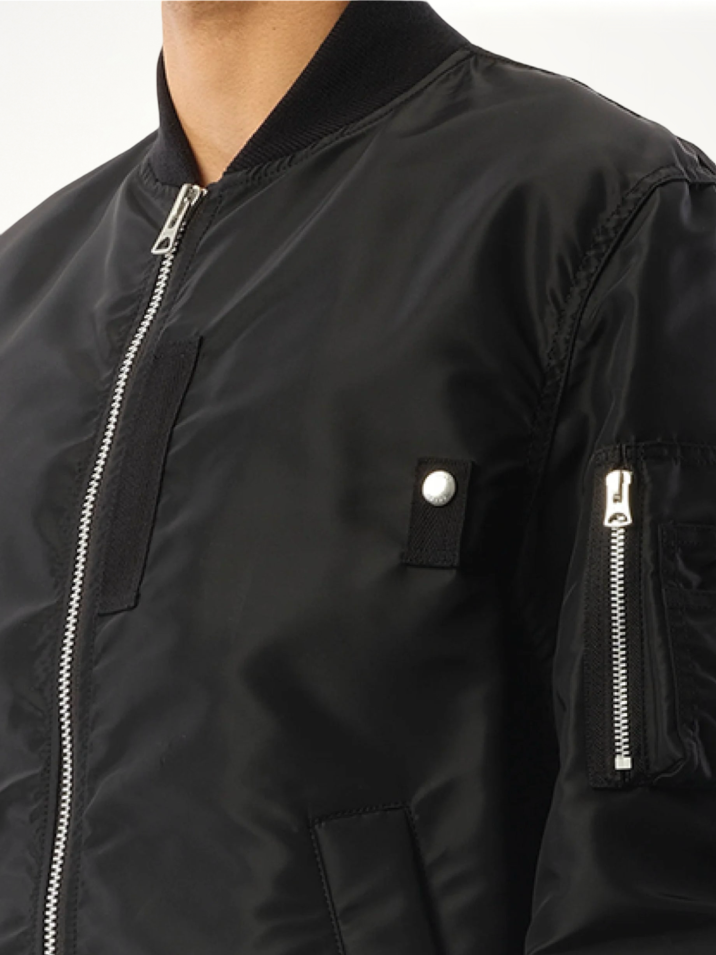 Nylon Twill Jacket in Black