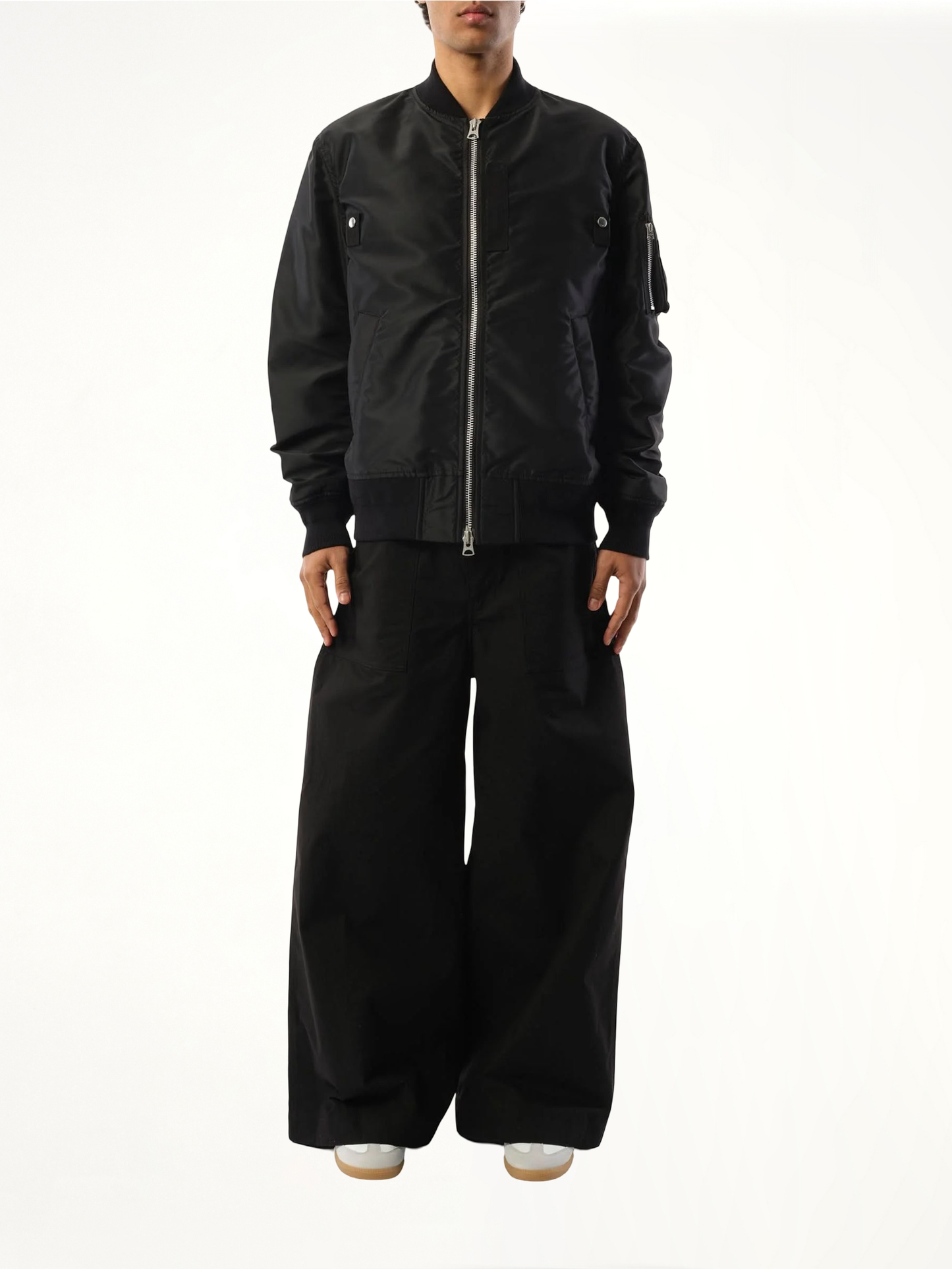 Nylon Twill Jacket in Black