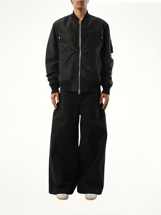 Nylon Twill Jacket in Black