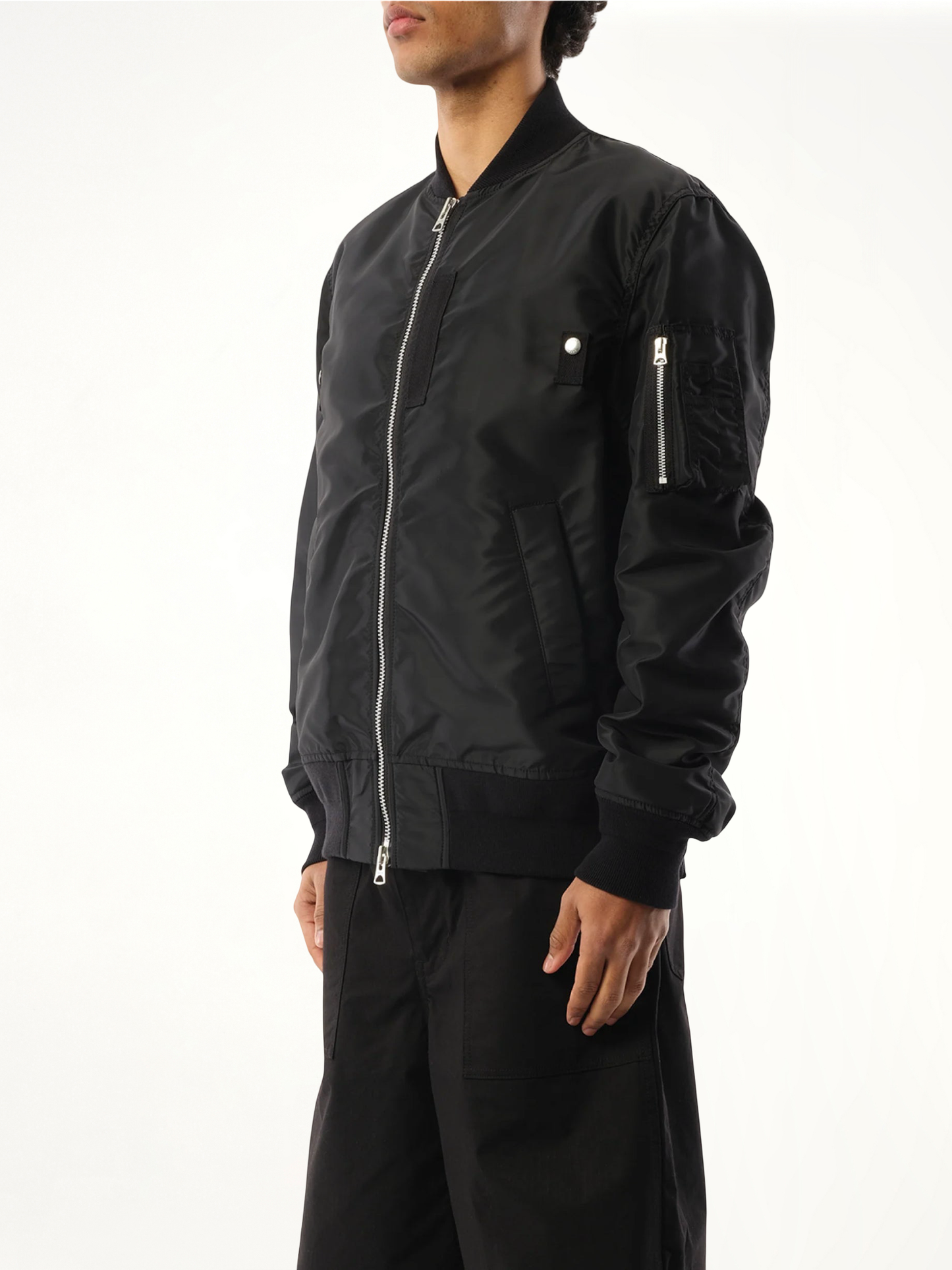 Nylon Twill Jacket in Black