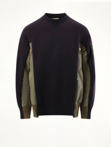Sponge Sweat Nylon Twill Pullover in Navy/Khaki