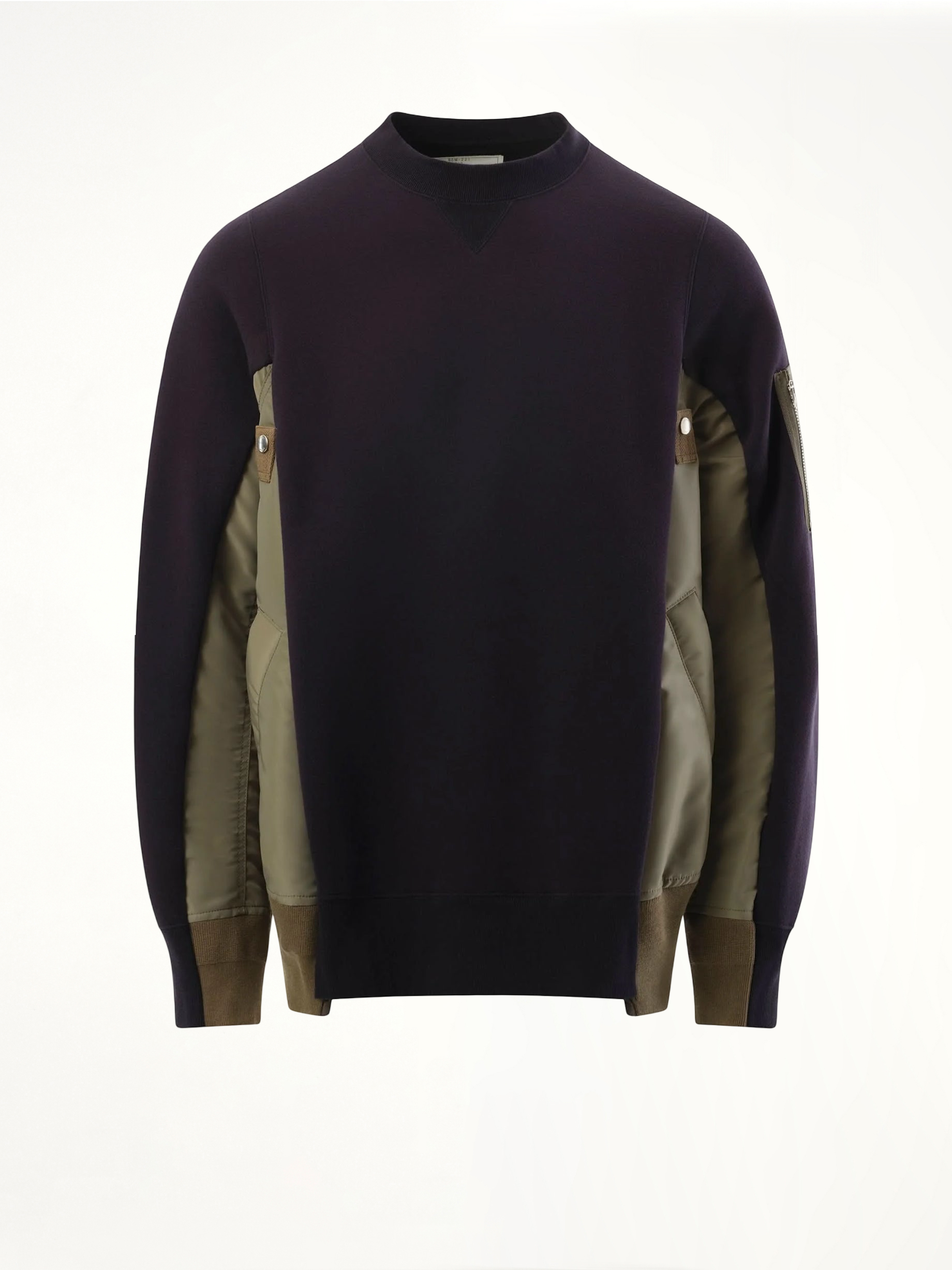 Sponge Sweat Nylon Twill Pullover in Navy/Khaki