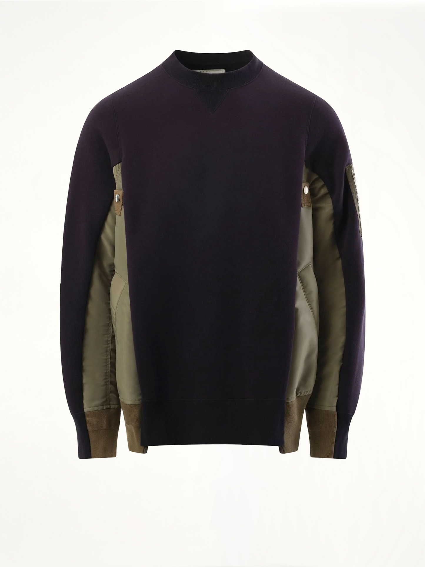 Sponge Sweat Nylon Twill Pullover in Navy/Khaki