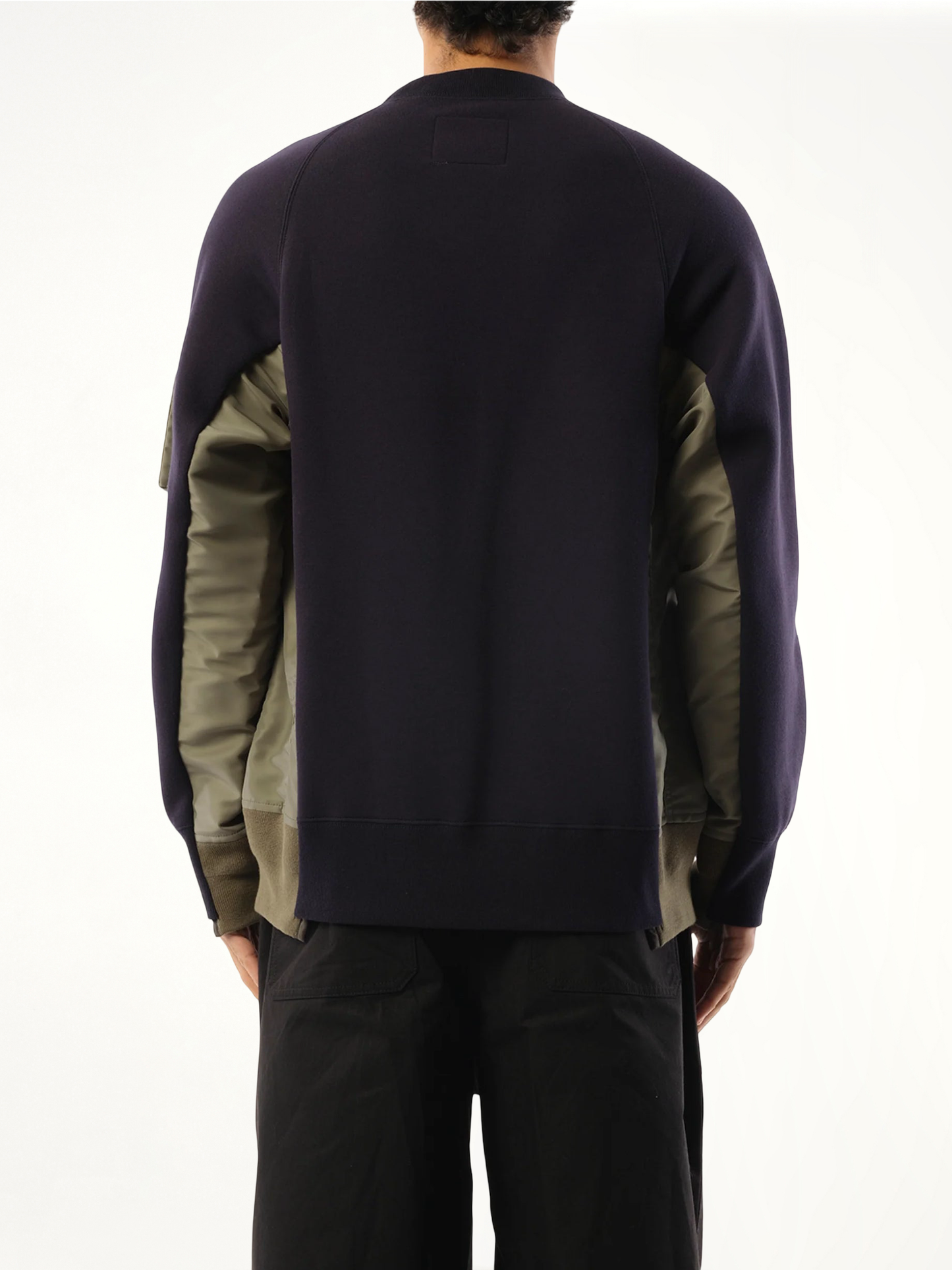 Sponge Sweat Nylon Twill Pullover in Navy/Khaki