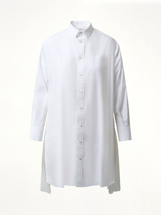 Cotton Poplin Dress in Off White