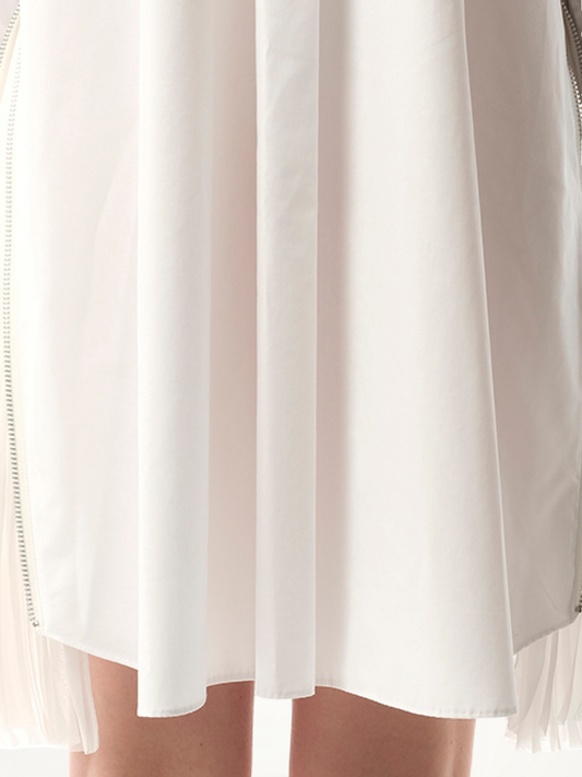 Cotton Poplin Dress in Off White
