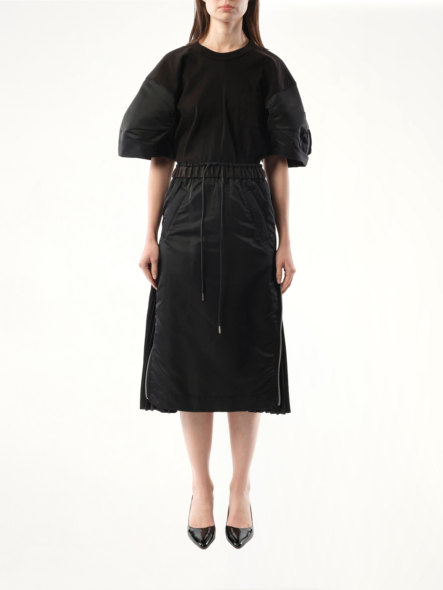 Nylon Skirt in Black