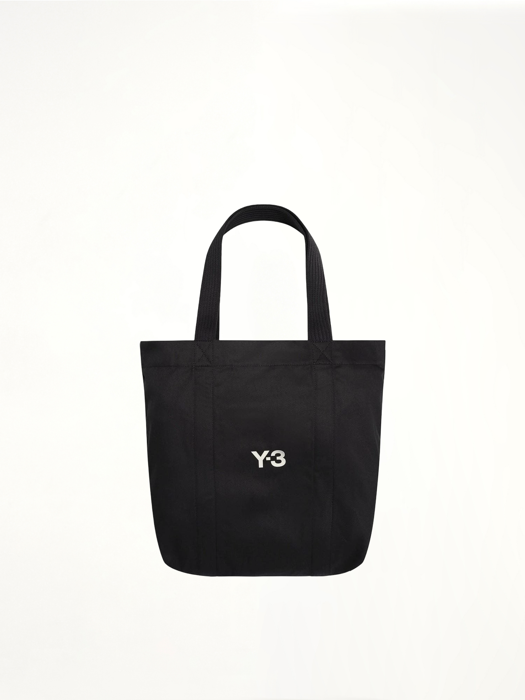 Y-3 Cotton Tote Bag in Black
