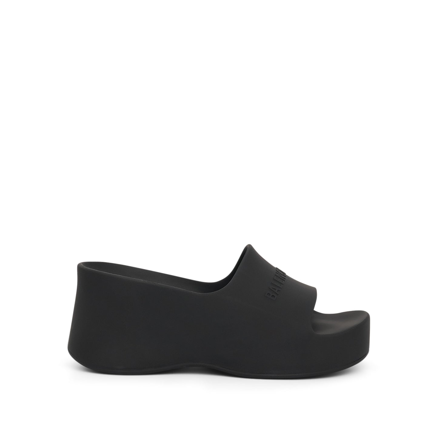 Chunky Wedge Sandal  in Black