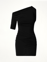 La Mini Robe Drapeado in Black