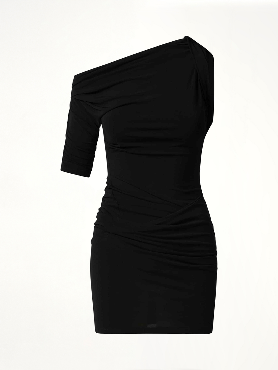 La Mini Robe Drapeado in Black