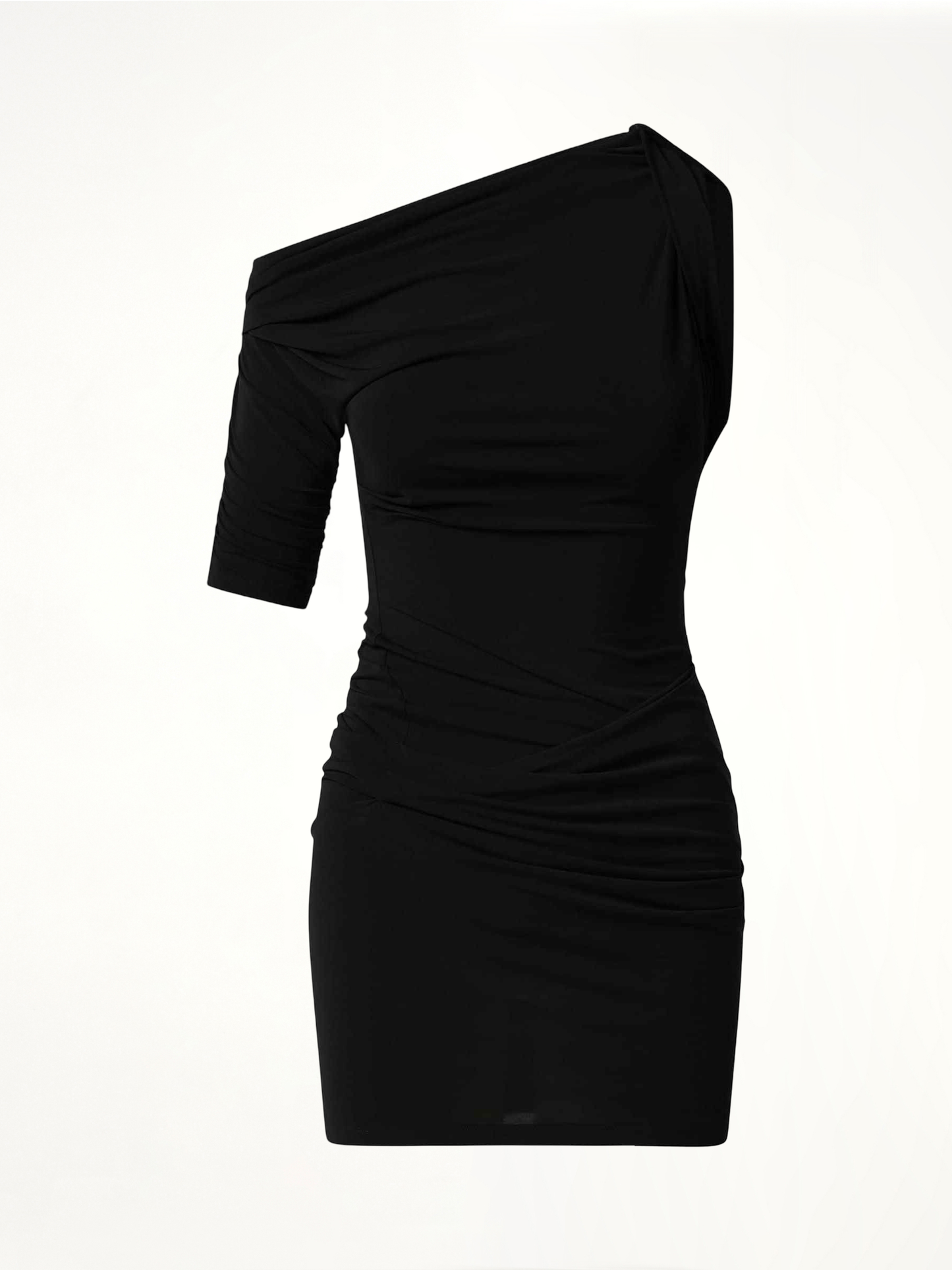 La Mini Robe Drapeado in Black