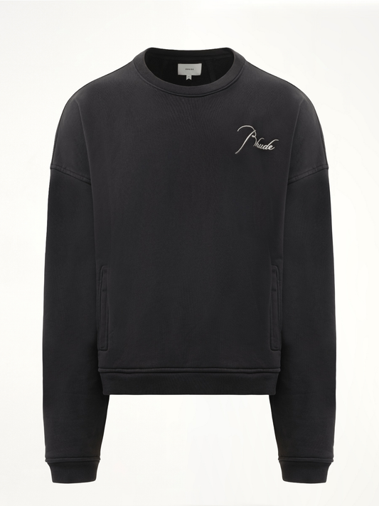 Rhude Logo Sweatshirt in Vintage Black
