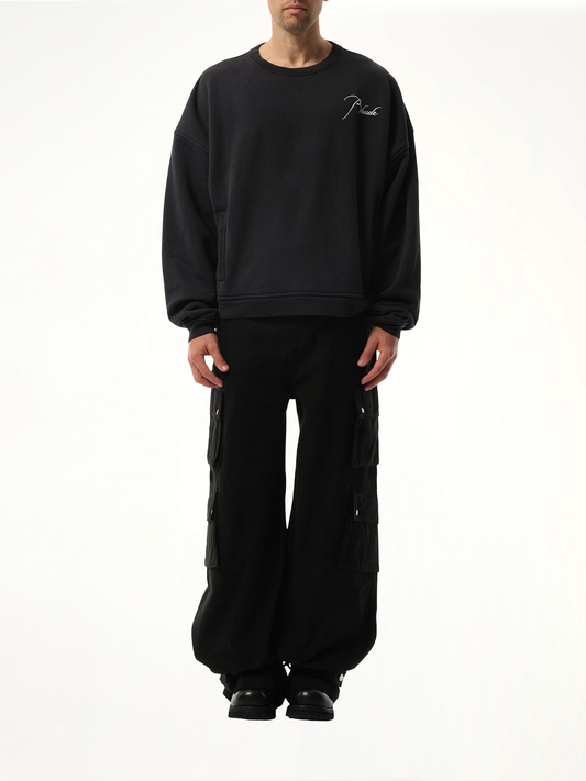 Rhude Logo Sweatshirt in Vintage Black