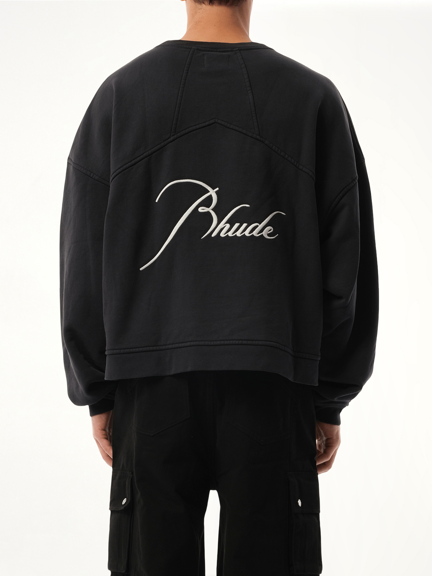 Rhude Logo Sweatshirt in Vintage Black