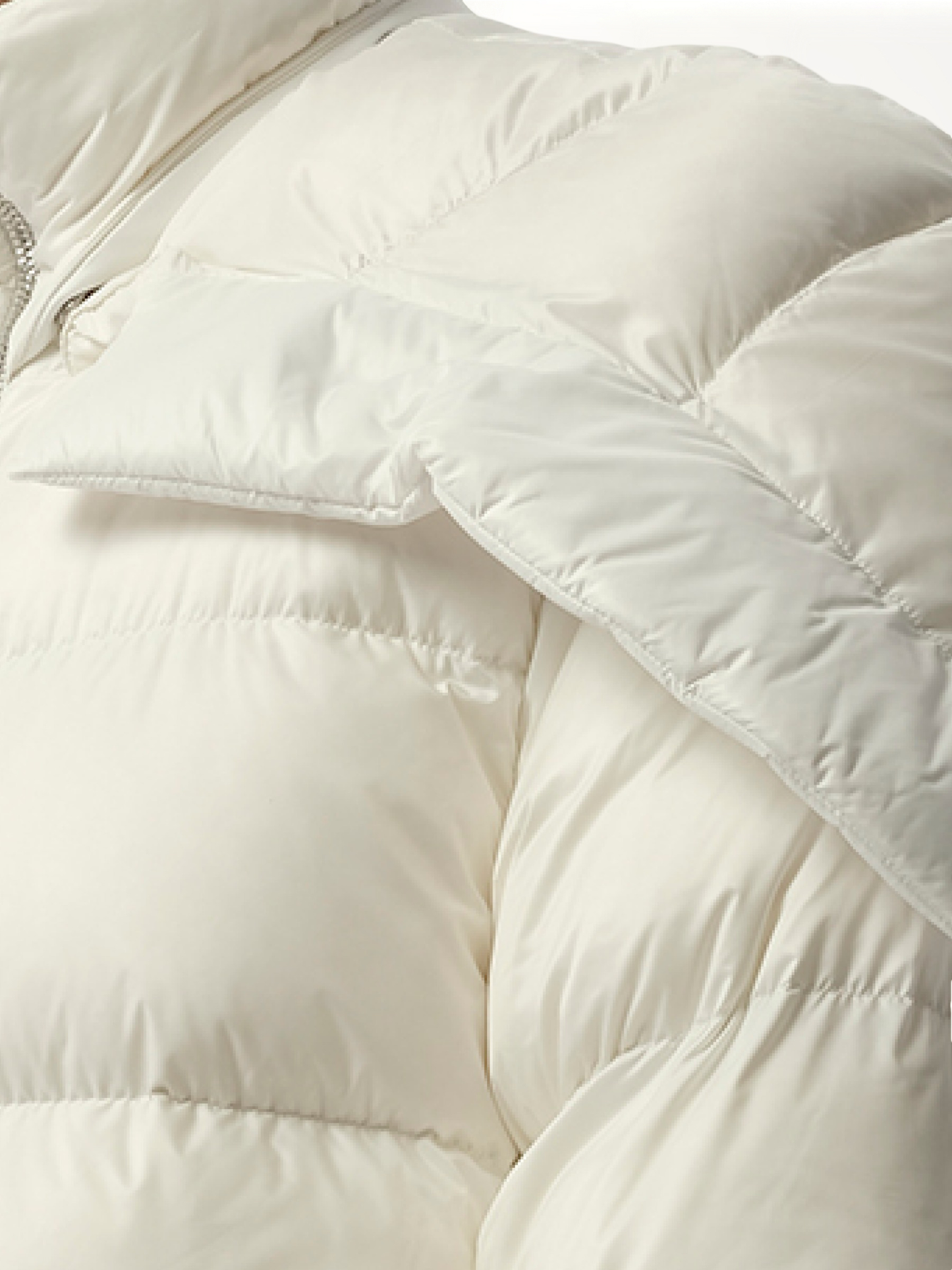 Rick Owens x Moncler Hooded Cyclopic Coat in Milk