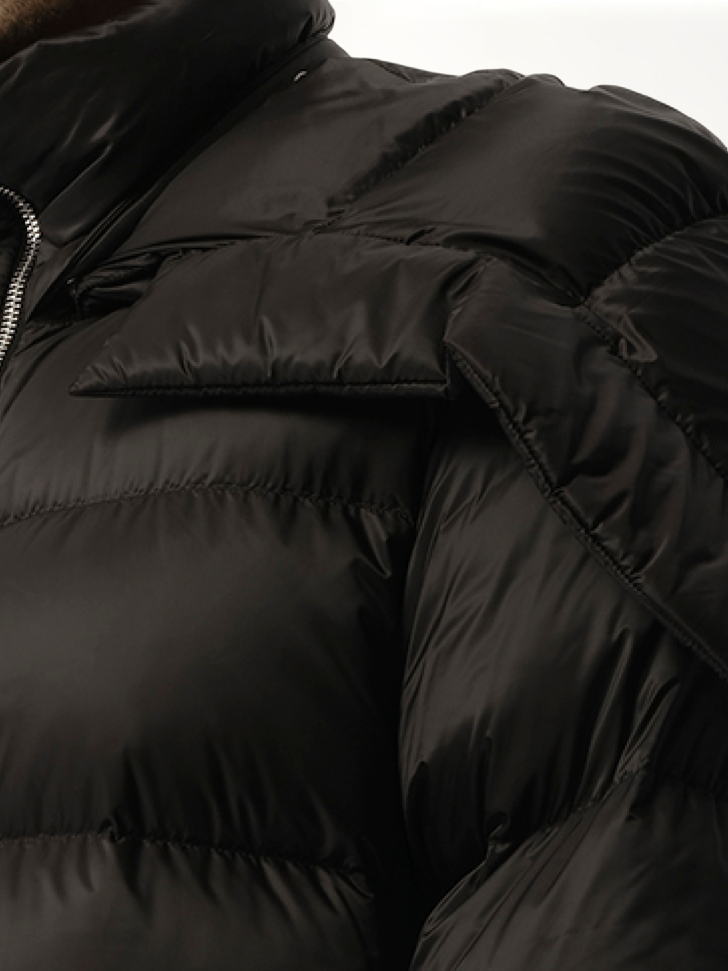 Rick Owens x Moncler Hooded Cyclopic Coat in Black