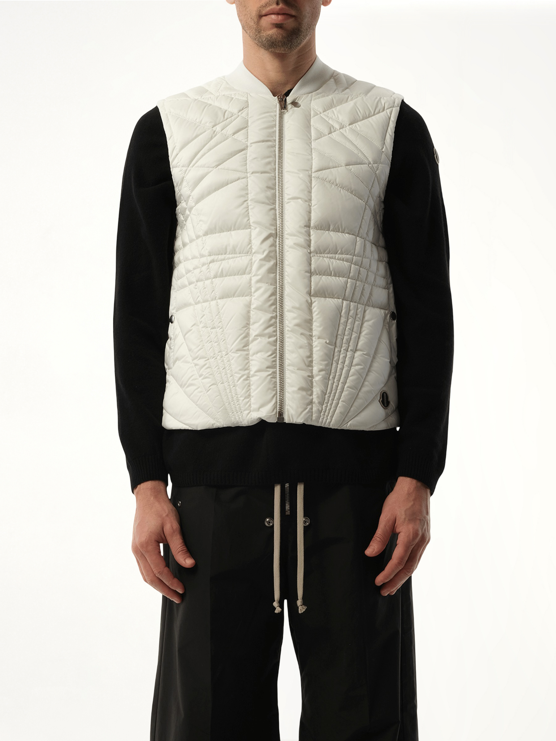 Rick Owens x Moncler Megapenta Flight Vest in Milk