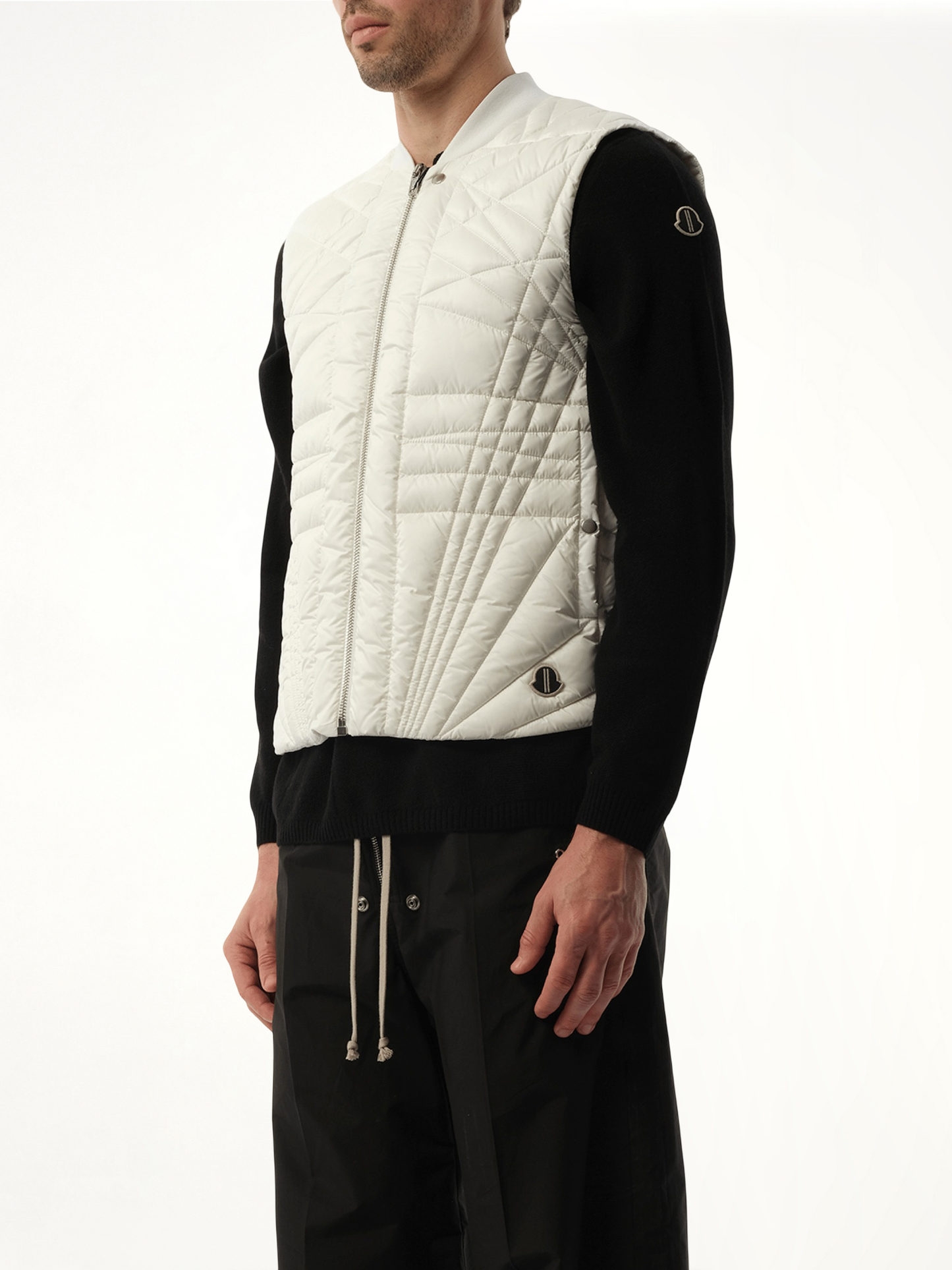 Rick Owens x Moncler Megapenta Flight Vest in Milk