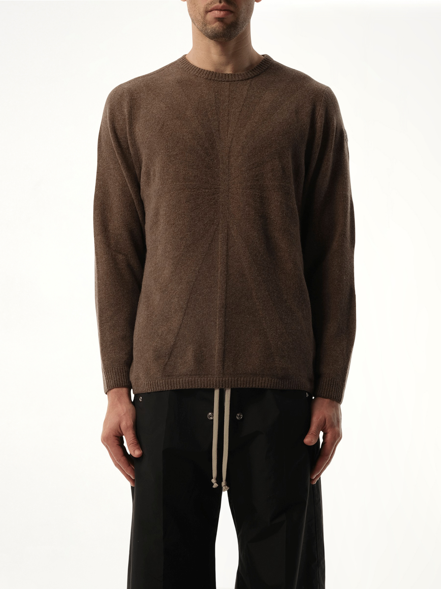 Rick Owens x Moncler Jumbo Round Neck Sweater in Dust