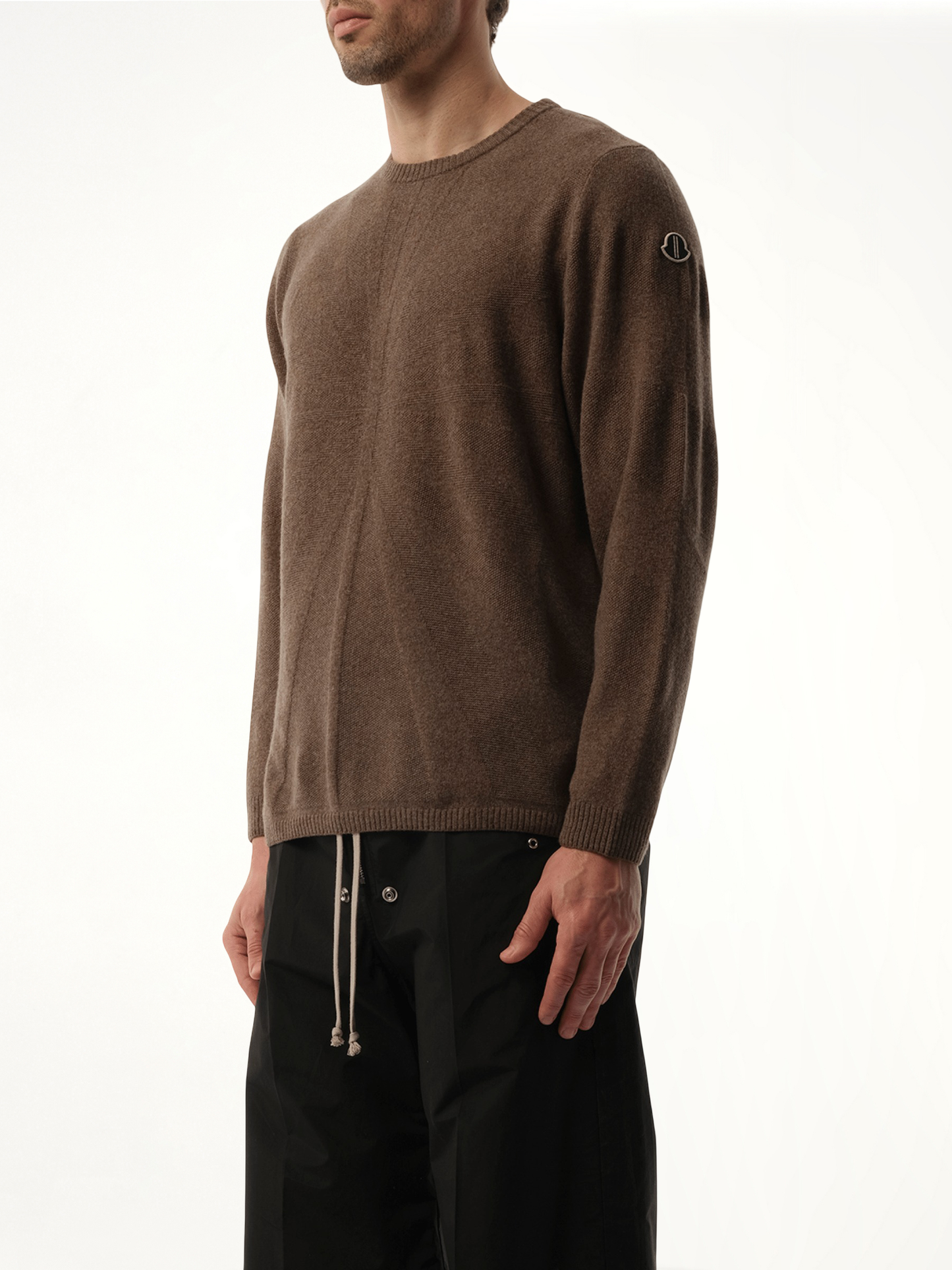 Rick Owens x Moncler Jumbo Round Neck Sweater in Dust
