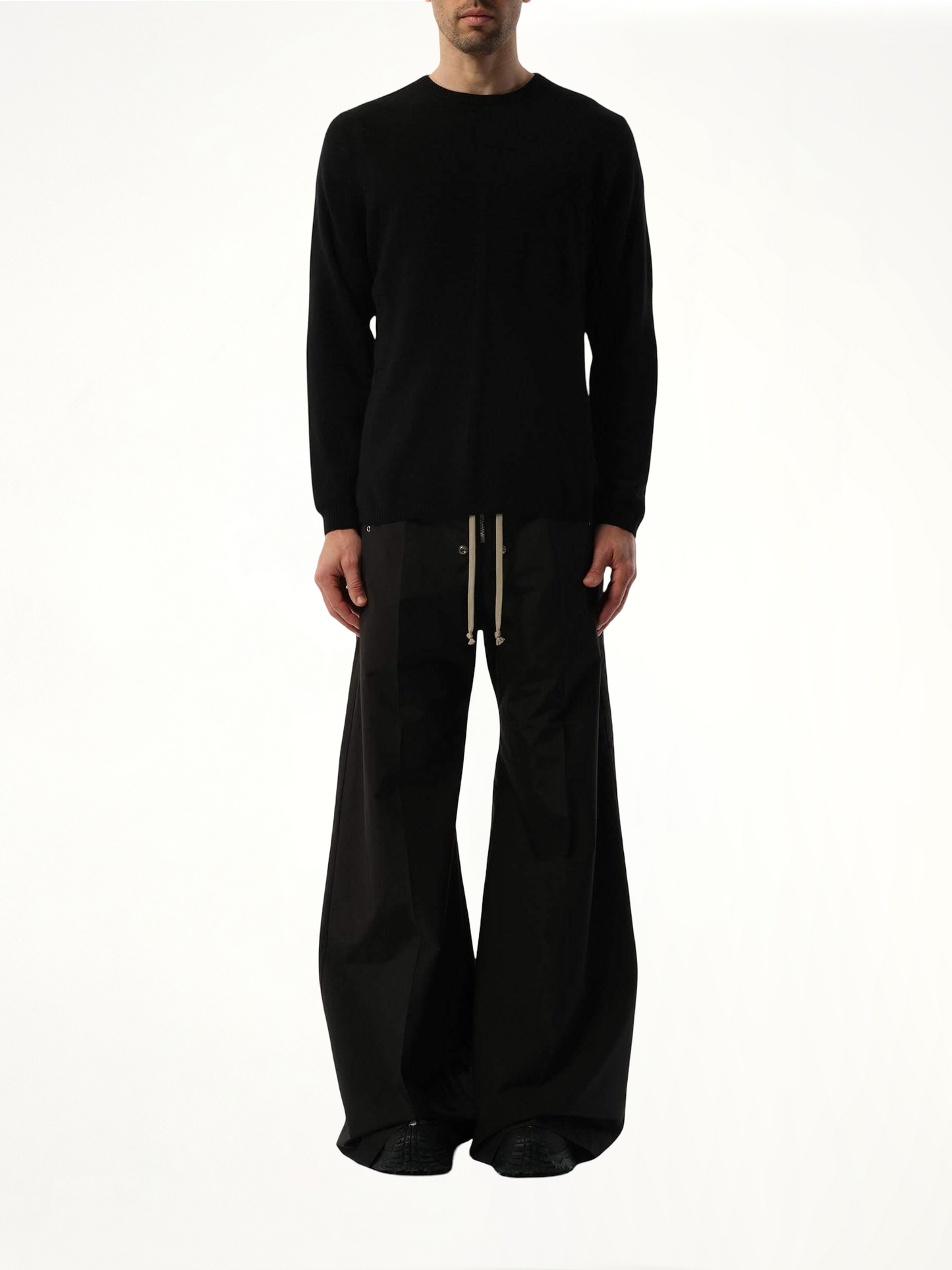 Rick Owens x Moncler Jumbo Round Neck Sweater in Black