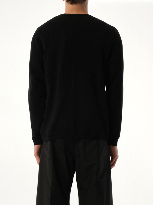 Rick Owens x Moncler Jumbo Round Neck Sweater in Black