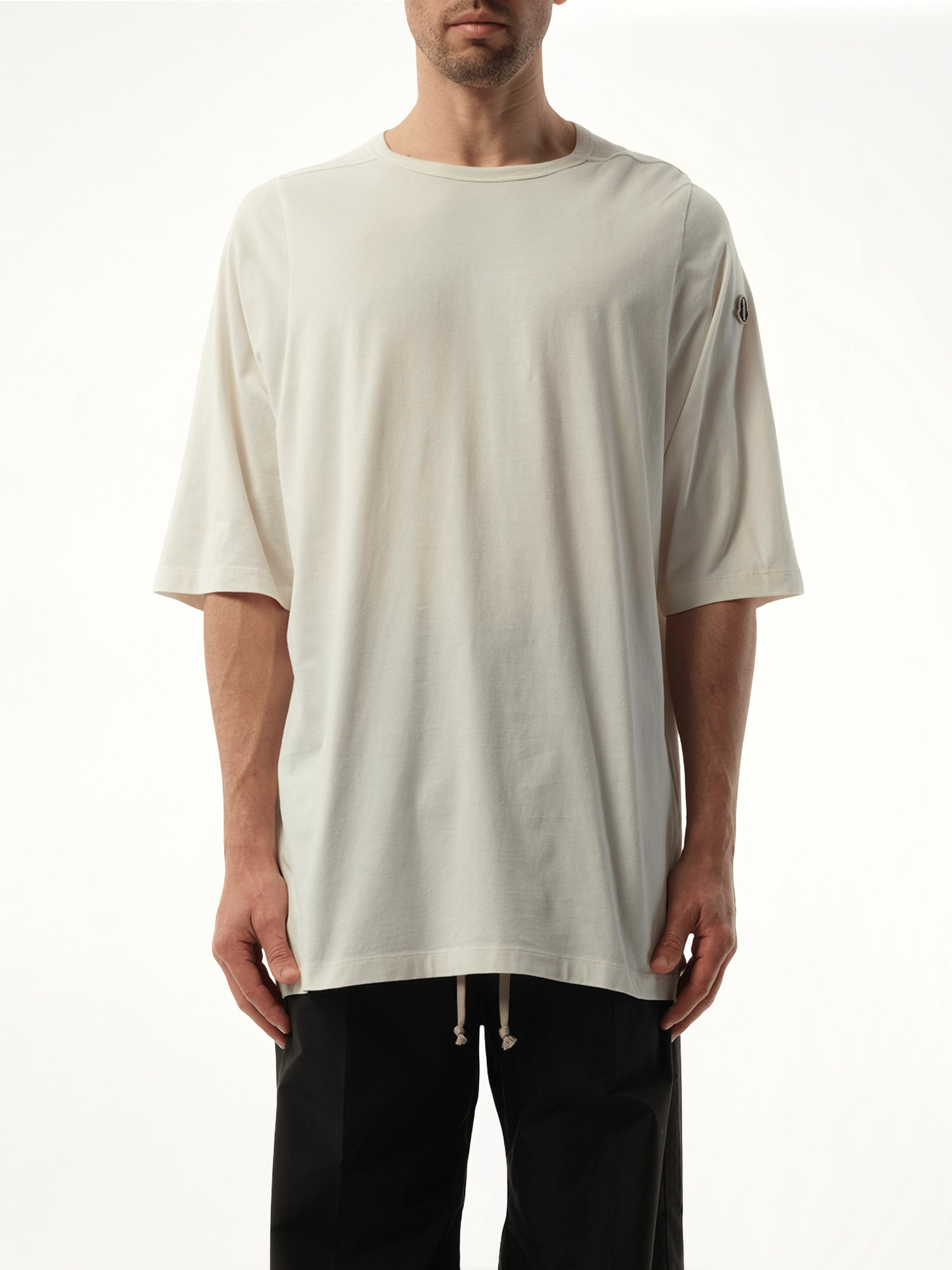 Rick Owens x Moncler Crewneck SS T-Shirt in Milk
