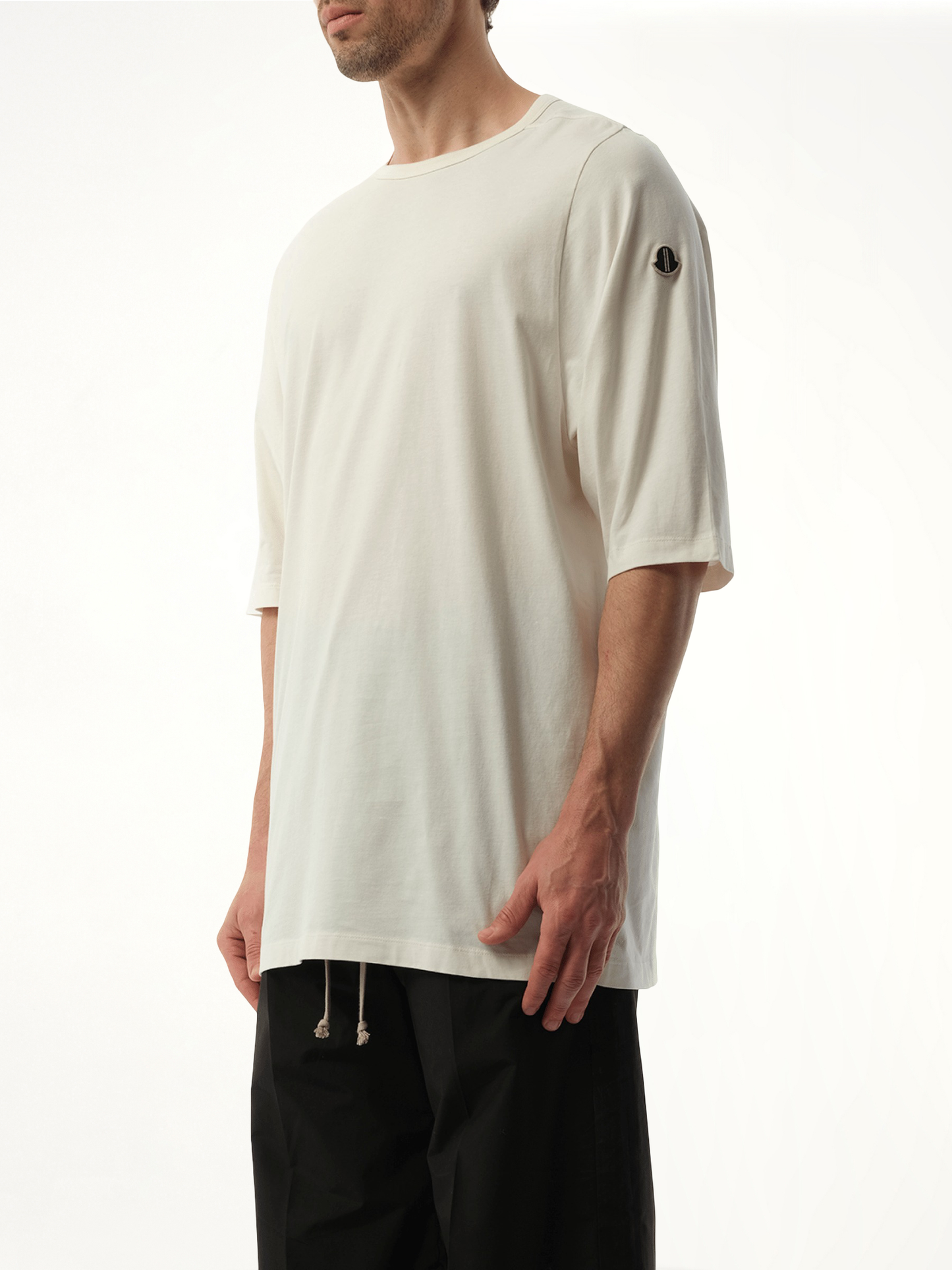 Rick Owens x Moncler Crewneck SS T-Shirt in Milk