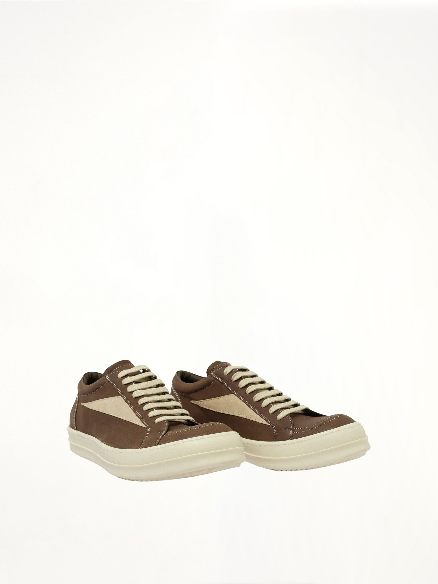 Vintage Sneaks in Fawn/Milk Front View | RICK OWENS