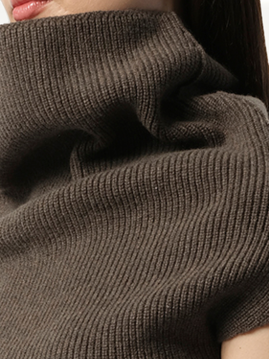 Sleeveless Crater Knit Sweater in Dust