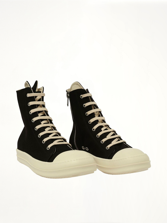 Denim High Sneaks in Black/Milk