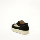 Vintage Sneaks in Black/Milk Back View | RICK OWENS DRKSHDW