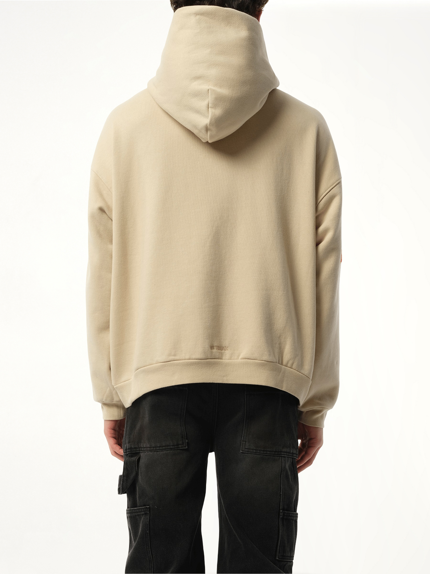 Boucle Letter Logo Hoodie in Beige