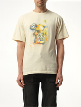 ベージュのキー付きテディベアTシャツ