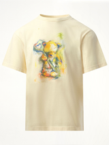 ベージュのキー付きテディベアTシャツ